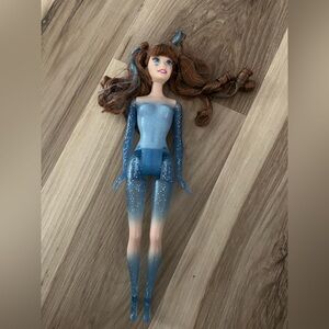 Barbie doll 2005 Fairytopia_Glowing Fairy Jewelia_nude Blue clear body_Red hair